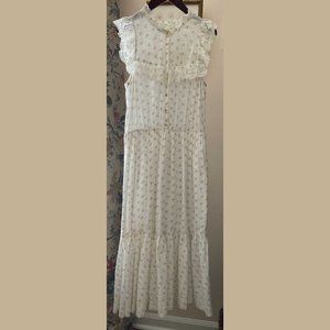 EUC Prairie White Floral Ulla Johnson Midi Dress Size 0